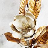 Vintage floral table lamp, 1960s