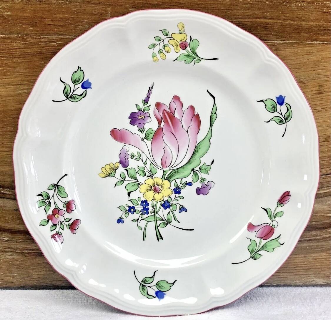 5 dessert plates 22.7 cm Lunéville reverbere model