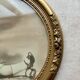 Art Deco oval frame in gilded stucco and wood