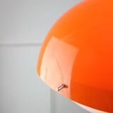 Space Age Italian Orange Plexiglass Pendant Lamp, 1970s