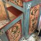 Parisian buffet with hand-painted patterns, 2 doors and 2 drawers.
