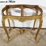 Table de milieu en bois doré, style Louis XV – fin XIXème
