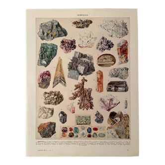 Lithograph on minerals and mines - 1930