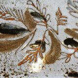 60s ceramic potter oval dish