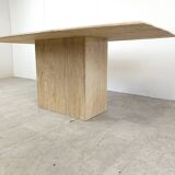 Vintage travertine dining table, 1970s