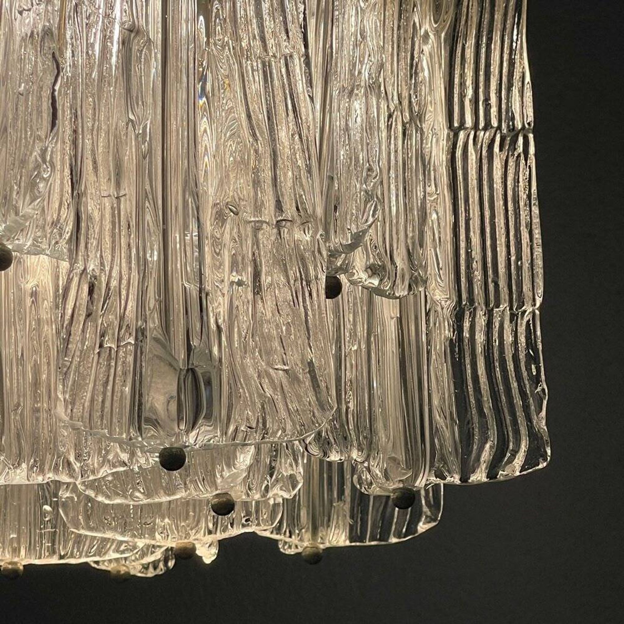 Murano glass chandelier "Eliche" by Venini, Italy, 1960s