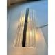 Contemporary Rectangular Diamond-Motif Murano Glass Sconces — Set of Four