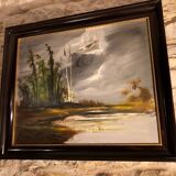 Oil on panel Roger Conte signed