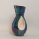 Verceram vase iridescent blue ceramic 60s Height 26,7 cm