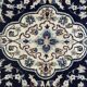 Hand-knotted Nain Persian rug with blue and white floral design