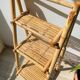 Vintage folding bamboo shelf 1950