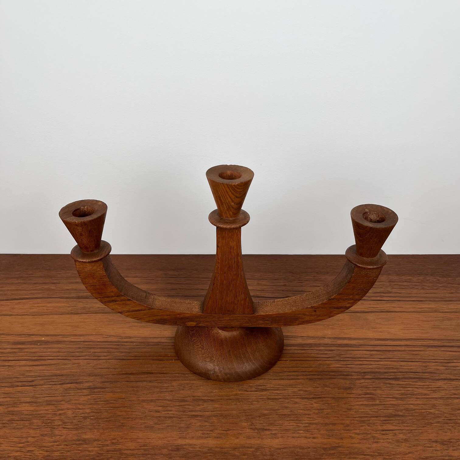 3-arm teak candle holder, 1960/70