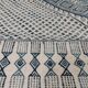 Blue and white hand-woven margoum rug