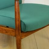 Fauteuil GFM-64, design Edmund Homa des années 70, velours vert - Jade 500 - 2 pièces disponibles