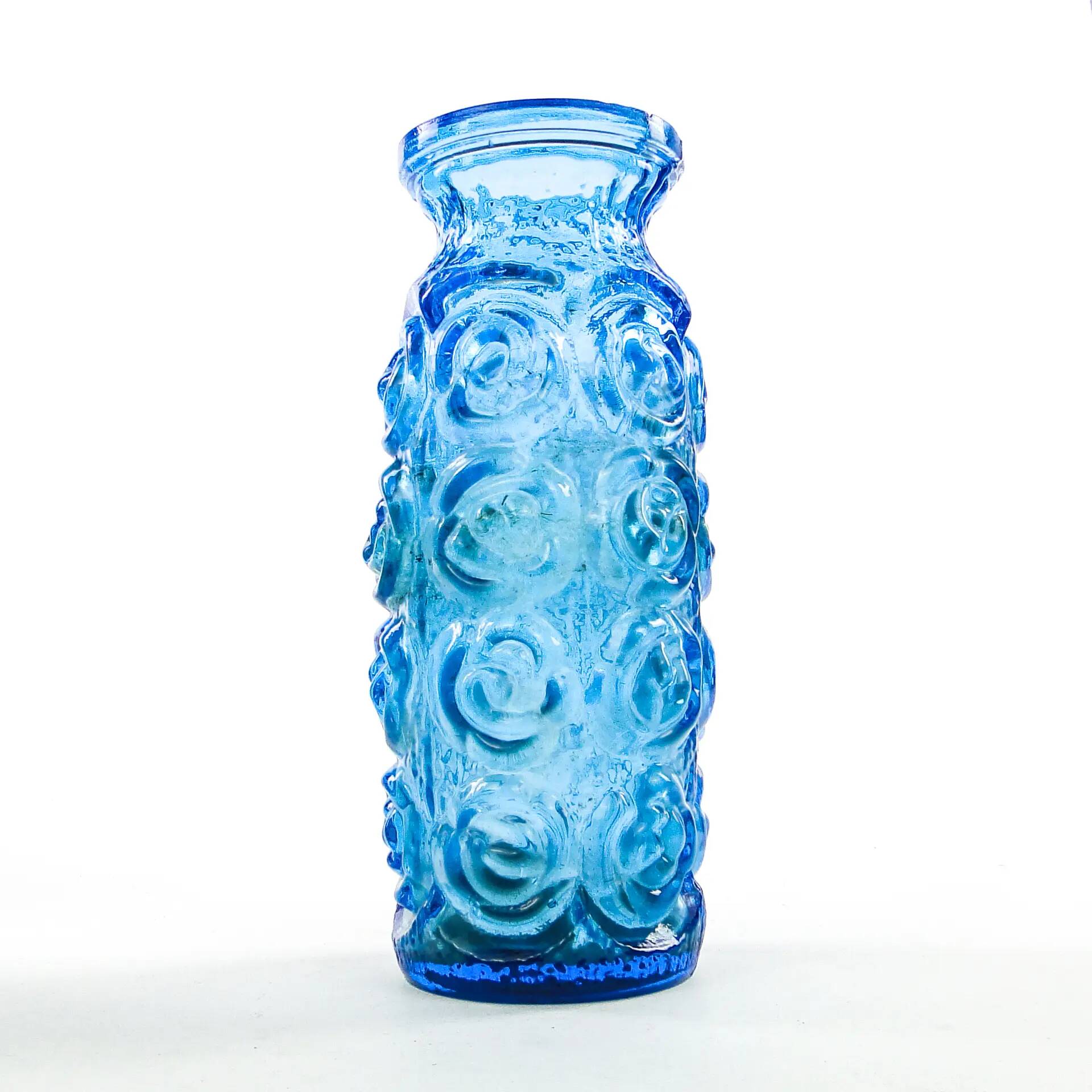 Roses vase mid-century modern, glass, Poland, 1970s