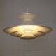 Danish Modern Pendant Lamp: White Radius Model by Erik Balslev for Fog & Mo