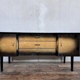 Enfilade look scandinave 1960 vintage bi couleur - vintage - pieds fuseaux