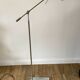 Pivoting brushed aluminum floor lamp from the 70s