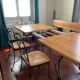 Dining set (two chairs, one armchair, one bench, and one table)