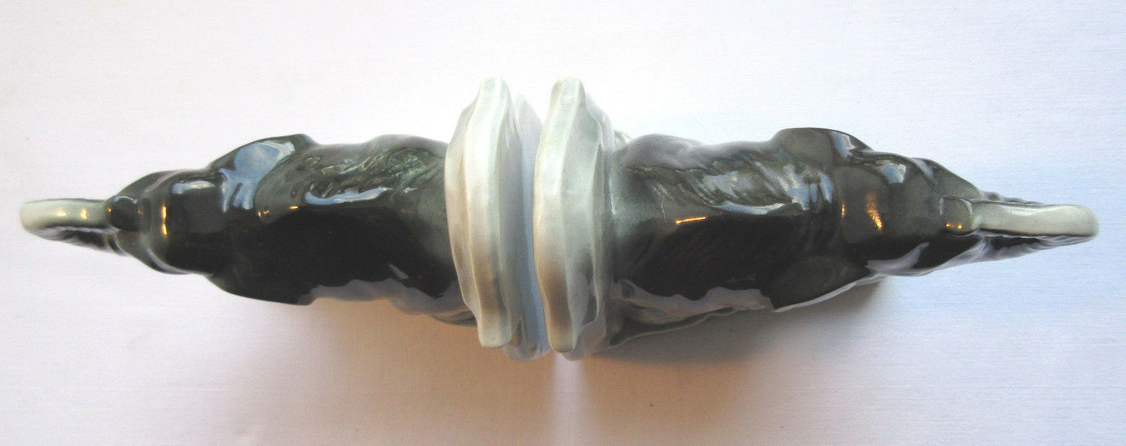 Ancient ceramic art deco bookends, elephant on terrace, no. 2325