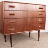 Danish teak chest of drawers, 4 drawers, by Borge Mogensen, Søborg Mobelfabrik.