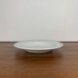 Set of 6 Sarreguemines soup plates, blue border