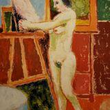 Femme au chevalet