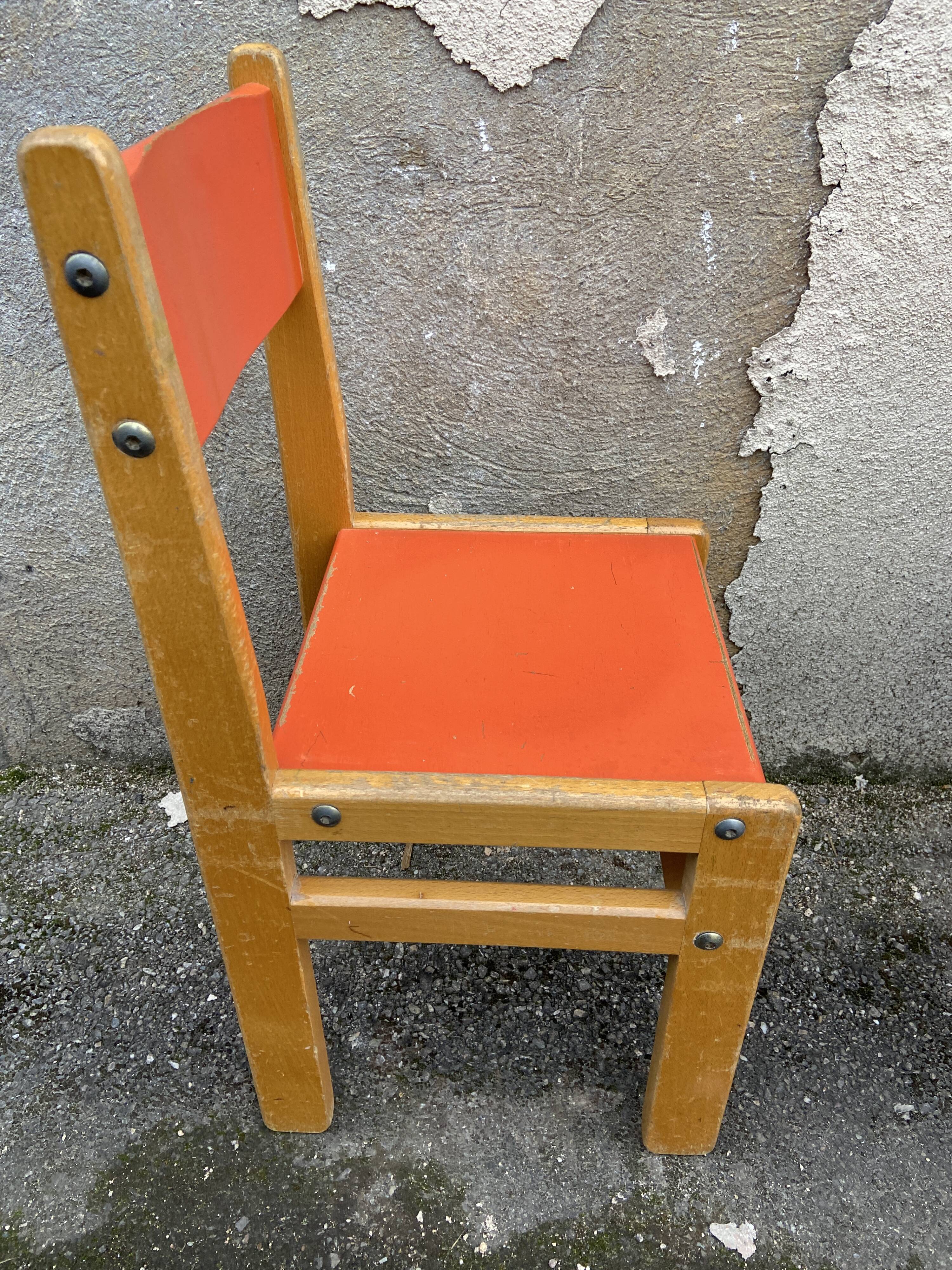 Children's chair school 70s