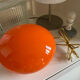 UFO lamp globe in vintage orange mushroom glass
