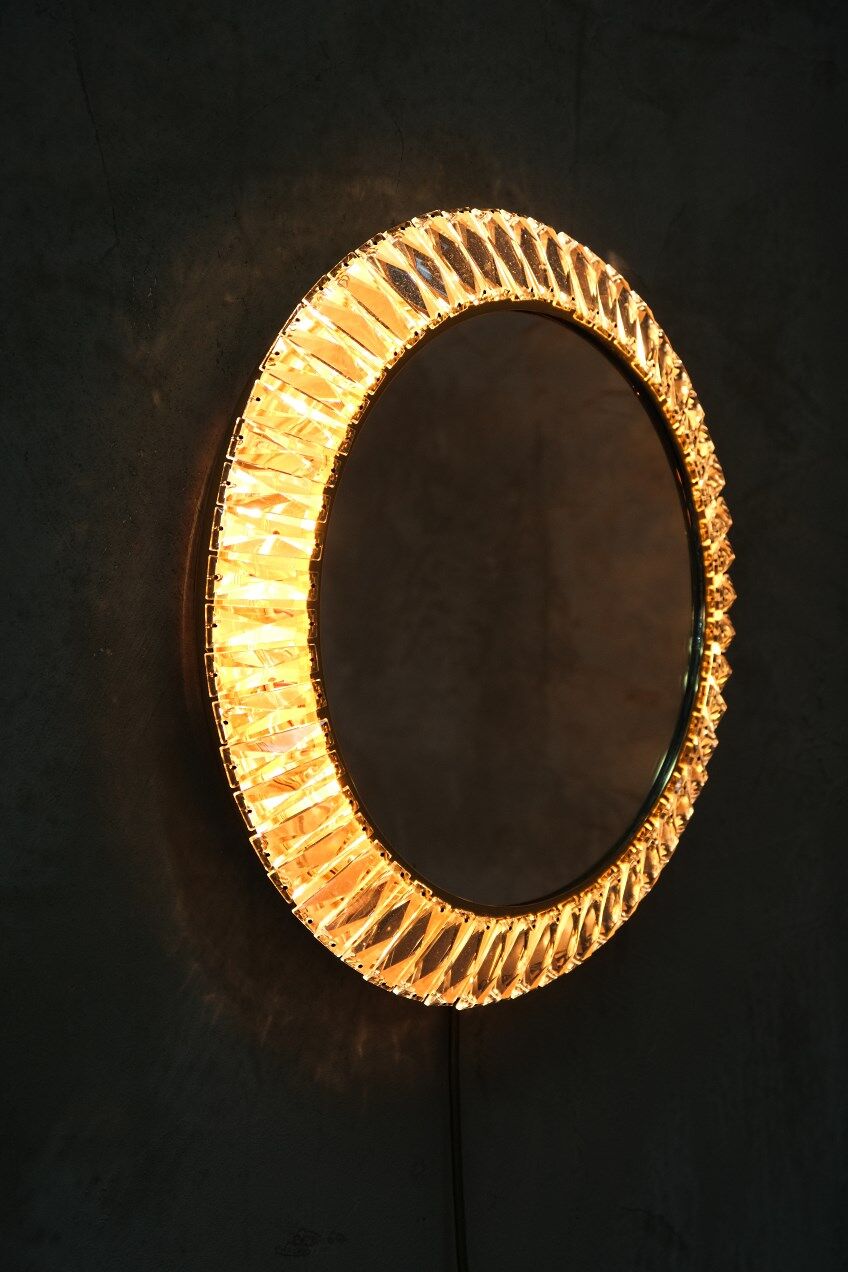 Gilded Mirror with Bakalowits Crystals from Palwa, 1960