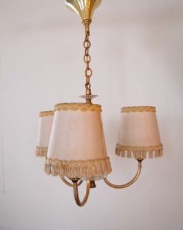 Lustre en laiton 3 abats jours