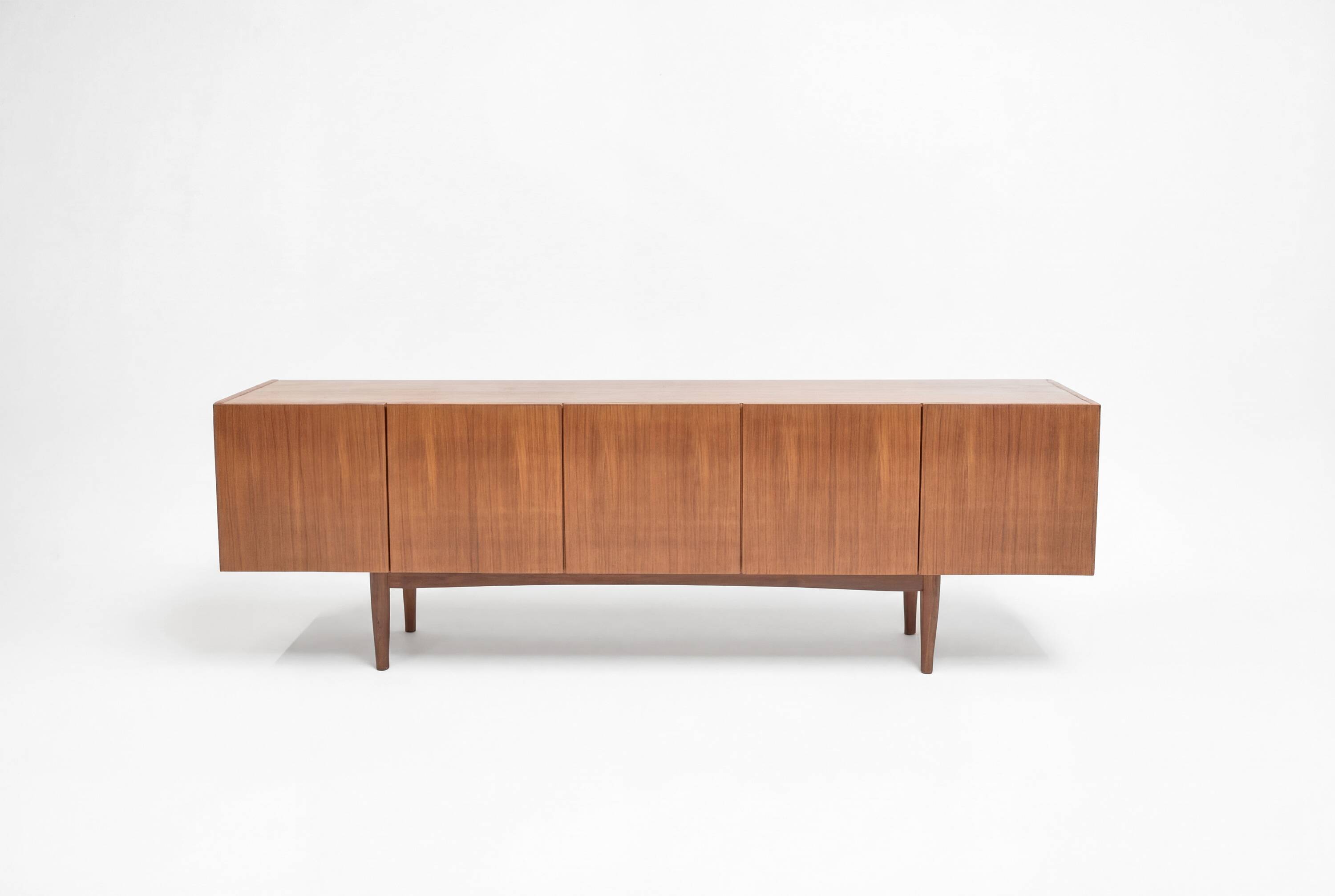 Large vintage Scandinavian teak sideboard – 1960s buffet