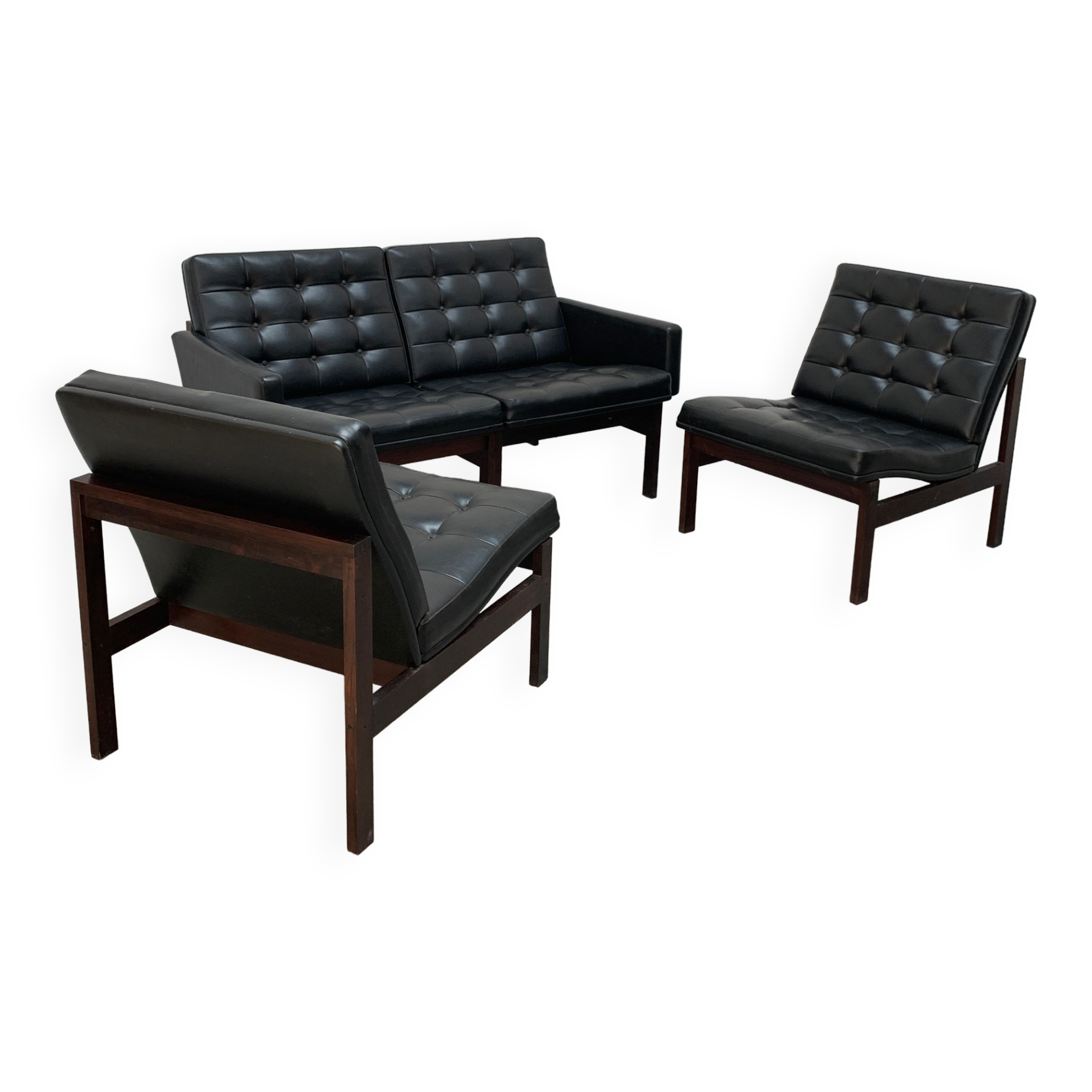 Set sofa and armchairs "Moduline" by Ole Gjerløv-Knudsen & Torben Lind for France & Søn, 1960s