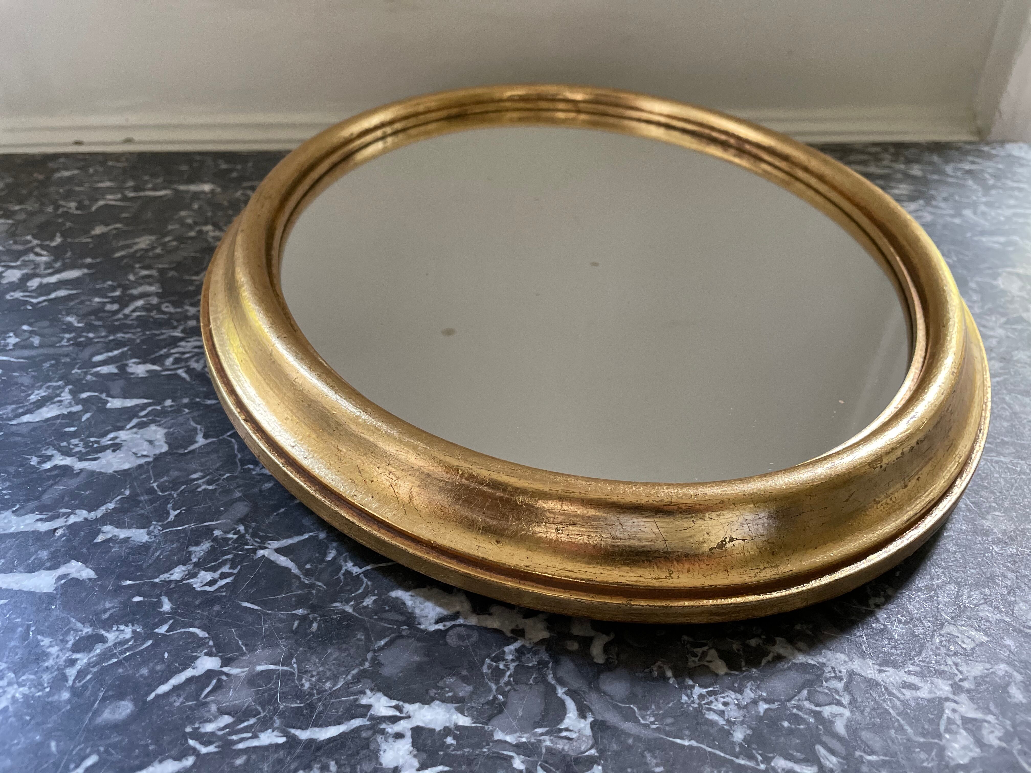 Oval Gold Mirror 1960 31x39cm