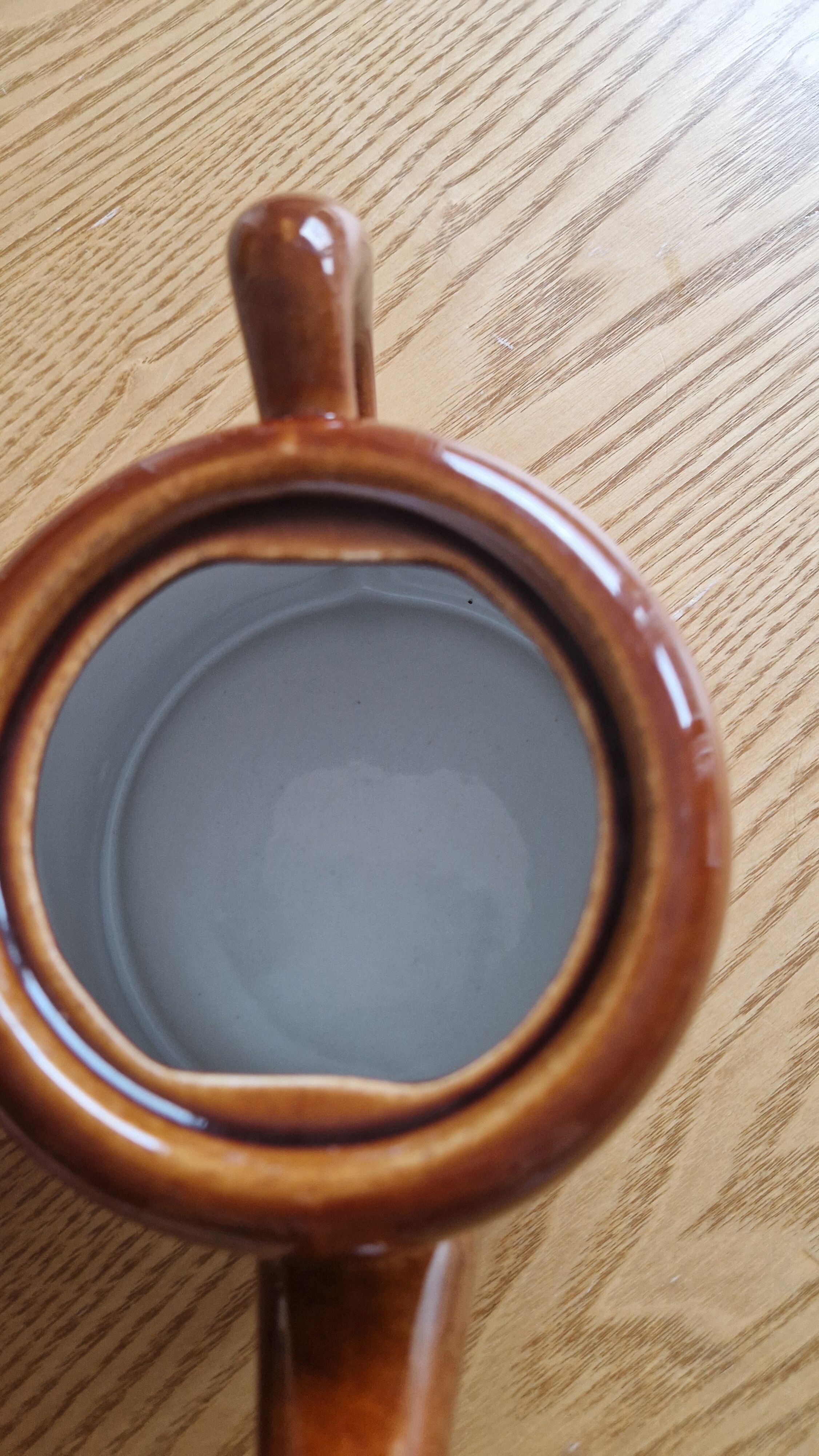 Vintage Chocolate Brown Glazed Stoneware Teapot