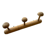 Antique wooden wall coat rack