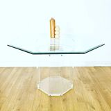 octagonal glass table