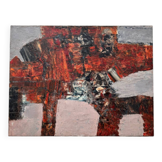 Tableau abstrait années 50