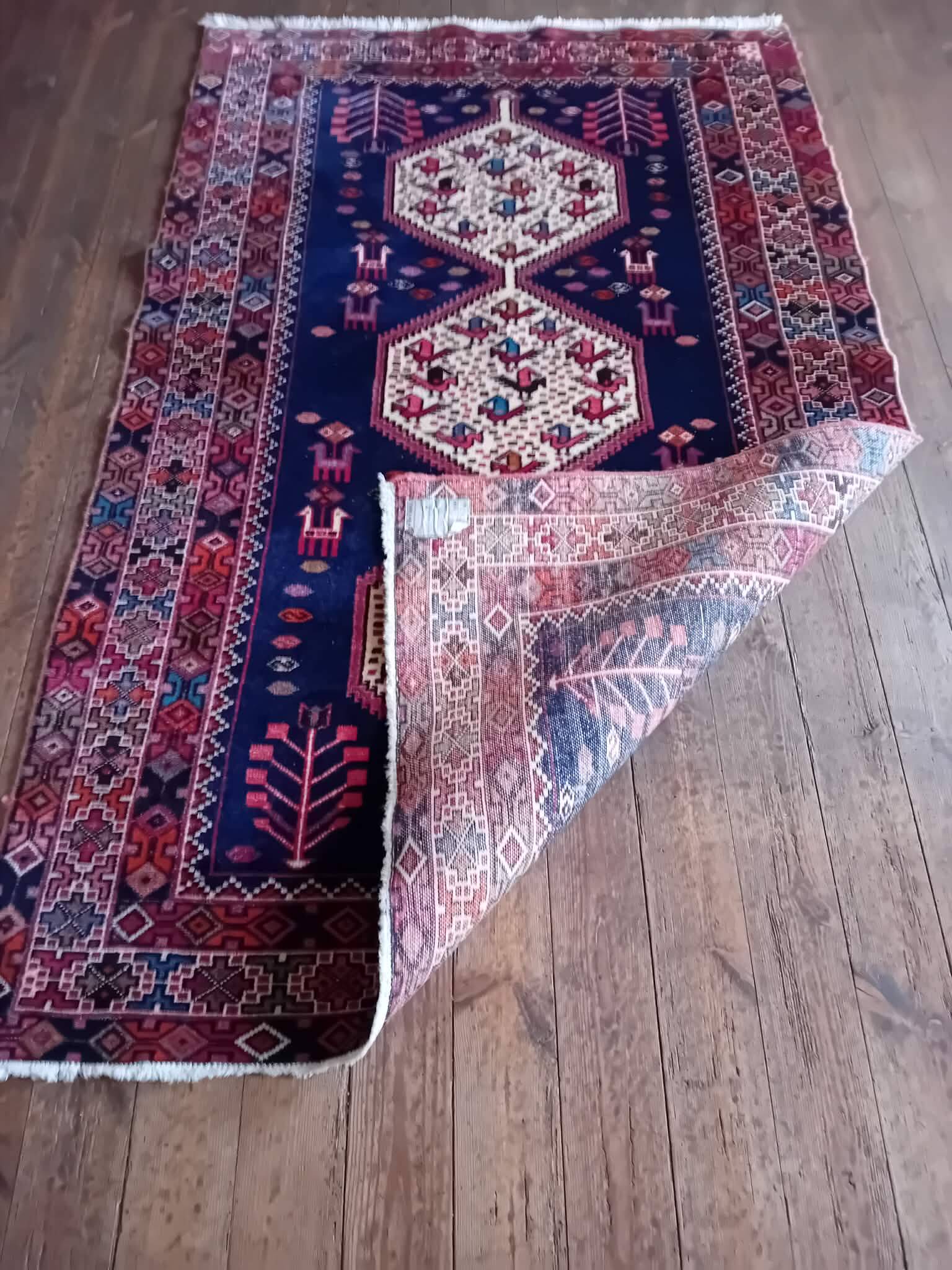 Handmade Persian Abadeh rug 203x125cm