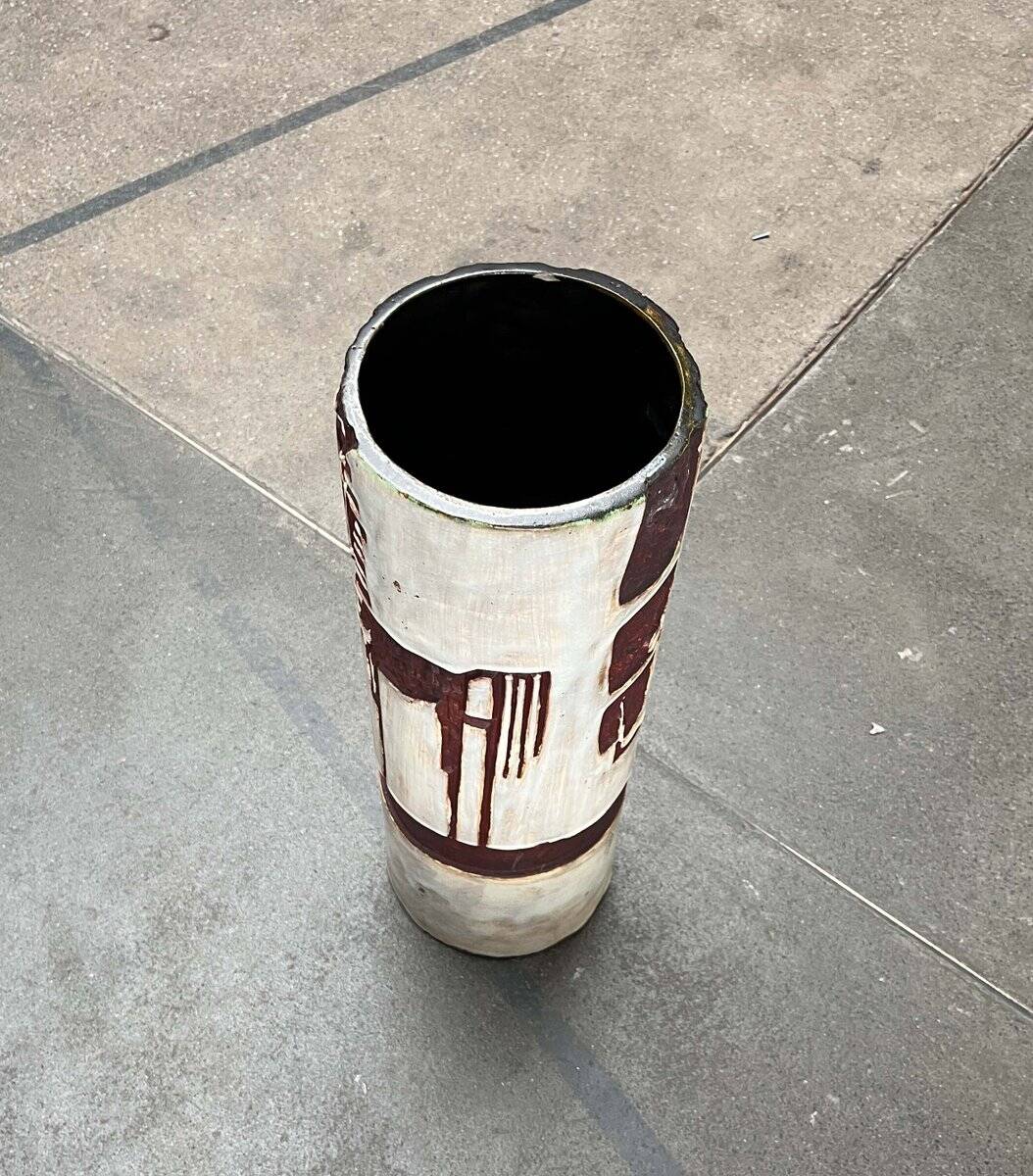Mid-Century Modern German Studio Pottery Floor Vase by Helmut Friedrich Schäffenacker for Schäffenacker Keramik, 1960s