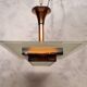 Art Deco pendant lamp by Henri Petitot - Patinated brass - Ca 1930