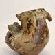 Sculptural vase in glazed stoneware, free form.