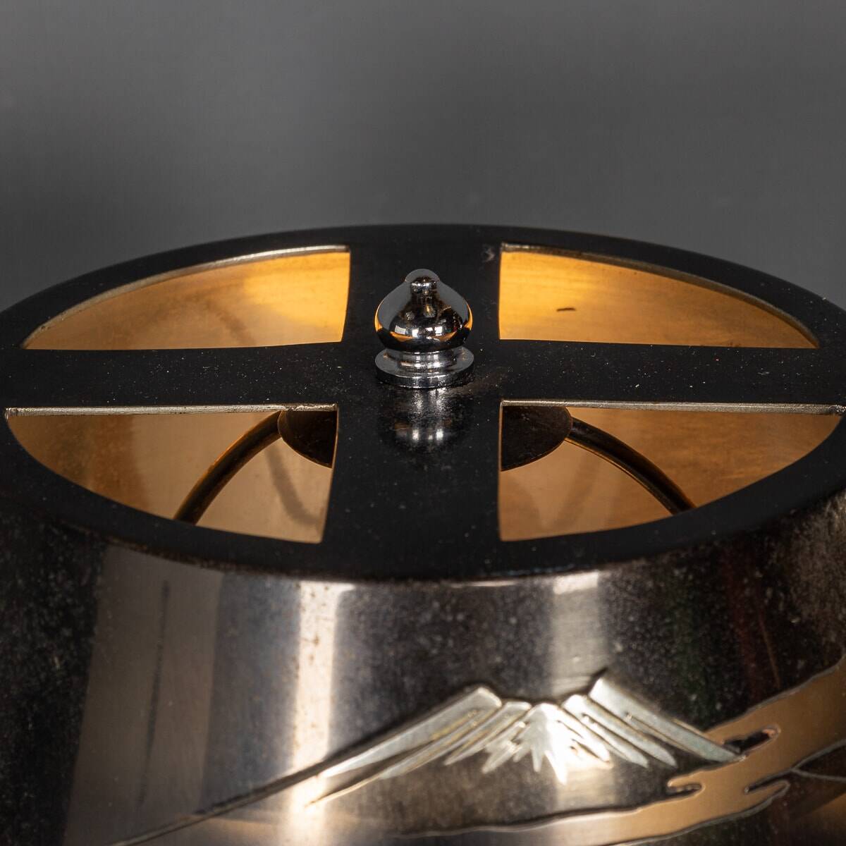 Mid 20thc japanese pair of lacquered table lamps c.1960