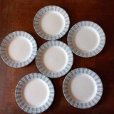 Set of 6 Digoin dessert plates