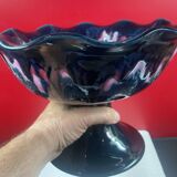 Large shower stand bowl with wave-shaped edges Vallauris 1970