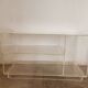 80s plexiglass hi-fi furniture shelf