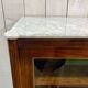 Louis XVI style bookcase in mahogany and marble top from the 70s