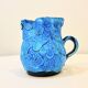 Pitcher Vase Fat Lava ceramic stoneware blue black 1960 Glacier enamels Cyclope Pottery Annecy Charles