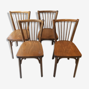 Ensemble de 4 chaises bistrot Baumann