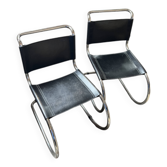 2 Bauhaus style Mies Van der Rohe chairs